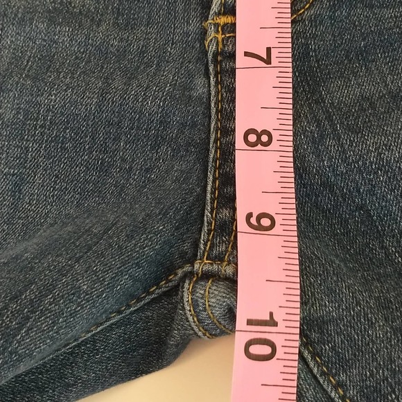 Loft High waist Medium wash raw  frayed Hem Skinny Jeans with side stripe sz: 24 - Picture 13 of 14